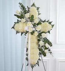 Peace & Prayers White Standing Cross