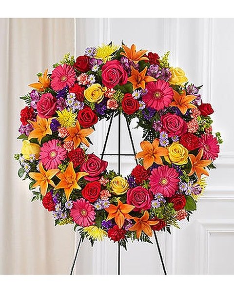 Serene Blessings Standing Wreath- Bright