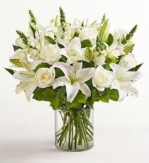 Condolence Flowers All White Large